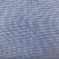Coupon de tissu popeline de coton reversible rayée bleu et chinée gris bleuté 3m x 1,40m