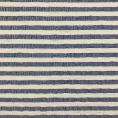 Coupon de tissu seersucker en coton rayé ecru et bleu 3m x 1,40m