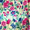 Coupon de tissu en sergé de viscose et coton satiné au motif floral 1,50m ou 3m x 1,40m