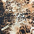 Coupon de tissu en toile de coton et élasthanne à motif léopard 3m x 1,40m