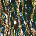 Coupon de tissu en twill de polyester à motifs abstraits multicolores 3m x 1,40m