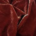 Coupon de tissu velours en viscose et soie couleur rouille 1.50 ou 3m x 1,40m