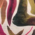 Coupon de toile à transat inspirtion zébré sur fond couleur nude 3m20 x 0,43m
