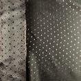 Coupon de tissu doublure à pois gris en cupro et acétate couleur changeante taupe/gris 1m x 1,40m