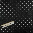 Coupon de tissu doublure à pois blanc en cupro et acétate couleur noir 1m x 1,40m