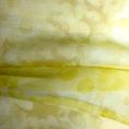 Coupon de tissu en mousseline crinkle jaune motifs fleurs 1,50m ou 3m x 1,40m
