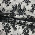 Coupon de dentelle polyester noir 1m x 90 cm