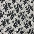 Coupon de dentelle polyester noir 1m x 90 cm