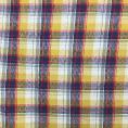 Coupon de tissu en sergé de coton gratté à carreaux multicolores 3m x 1,10m