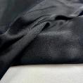Coupon de tissu crêpe envers satin de viscose et soie noir 1,50m ou 3m x 1,30m