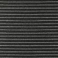 Coupon de tissu en crêpe de viscose et élasthanne stretch à rayures blanches sur fond noir 3m x 1,15m