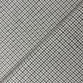 Coupon de tissu coton et polyester pieds de poule biege et marron 3m ou 1,50m x 1,50m