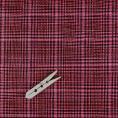 Coupon of wool drapery fabric checkered in shades of pink 3m x 1.50m