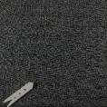 Coupon de tissu en toile de lin chinée gris anthracite à rayures tennis 1,50m ou 3m x 1,40m
