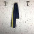 Coupon de tissu en toile de lin réversible bleu chiné et jaune canari 1,50m ou 3m x 1,40m