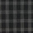 Coupon de tissu de laine gris anthracite à carreaux écossais gris perle 3m x 1,40m