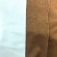 Coupon de tissu laine et cachemire déperlant marron et autre face enduit imper blanc 1,50m ou 3m x 1,50m