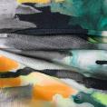 Coupon de tissu en toile de viscose à imprimés tâches de peinture multicolor 1,50m ou 3m x 1,40m