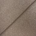 Coupon de tissu laine et polyamide petite bouclette couleur marron taupe 1m50 ou 3m x 1,40m