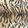Coupon de tissu mousseline de polyester motif peau de bête tigré 3m x 1,40m