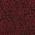 Coupon de tissu en mousseline de polyester imprimé léopard bordeaux et noir 1,50m ou 3m x 1,40m
