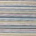 Coupon de tissu en popeline de coton rayures multicolores sur fond blanc 2m x 1,40m