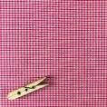 Coupon de tissu en popeline de coton à petits carreaux rose et blanc 2m x 1,40m