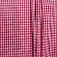 Coupon de tissu en popeline de coton à petits carreaux rose et blanc 2m x 1,40m