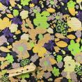 Coupon de tissu twill de polyester fleuris multicolor 1,50 ou 3m x 1,40m