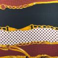 Coupon de tissu de polyester motifs chiane satiné 1,50 ou 3m x 1,40m
