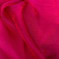 Coupon de tissu en mousseline de soie changeante fushia aux reflets orangés nacrés 1,50m ou 3m x 1,40m