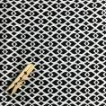 Coupon de tissu en toile de coton noire et blanche à motif géométrique esprit 70's 1,50m ou 3m x 1,40m