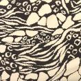 Coupon de tissu en toile de coton et elasthanne style léopard rose et marron 1m50 ou 3m x 1,40m