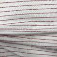 Coupon de tissu toile en coton rayé rouge et blanche 1,50m ou 3m x 1,40m