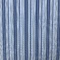 Coupon de tissu en popeline de coton à rayures bleu foncé de différentes largeurs sur fond bleu clair 2m x 1,40m