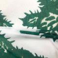 Coupon de tissu voile en coton à motifs graphique vert 1,50m ou 3m x 1,40m