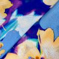 Coupon de tissu voile en viscose à imprimé fleur multicolore 1,50m ou 3m x 1,40m