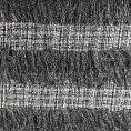 Coupon de tissu en tweed et franges en coton mélangée noir et blanc 3m x 1,35m