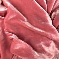 Coupon de tissu velours en viscose et soie couleur rose incernadin 3 x 1,40m