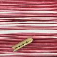 Coupon de tissu en crêpe de chine à bandes roses 1,50m ou 3m x 1,40m