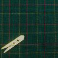 Coupon de tissu en polyester et viscose prince de galles vert sapin 1,50m ou 3m x 1,50m