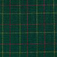 Coupon de tissu en polyester et viscose prince de galles vert sapin 1,50m ou 3m x 1,50m