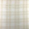 Coupon de tissu en voile de coton sergé à carreaux blanc cassé 1,50m ou 3m x 1,40m