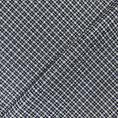 Coupon de tissu en sergé de coton à carreaux bleu marine jaune 1,50m ou 3m x 1,50m