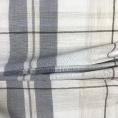 Coupon de tissu en voile de coton à carreaux XL dans les tons de gris 1,50m ou 3m x 1,50m