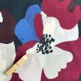Coupon de tissu en voile de coton multicolore à motifs floraux XXL 1,50m ou 3m x 1,40m