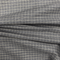 Coupon de tissu de popeline en coton à mini carreaux gris 2m x 1,40m