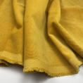 Coupon de tissu en velours de coton milleraies jaune moutarde 3m ou 1m50 x 1,40m