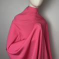 Coupon de tissu en viscose mélangée rayures bayadères rose barbie 1,50m ou 3m x 1,40m
