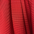 Coupon de tissu en viscose mélangée rayures bayadères rouge 1,50m ou 3m x 1,40m